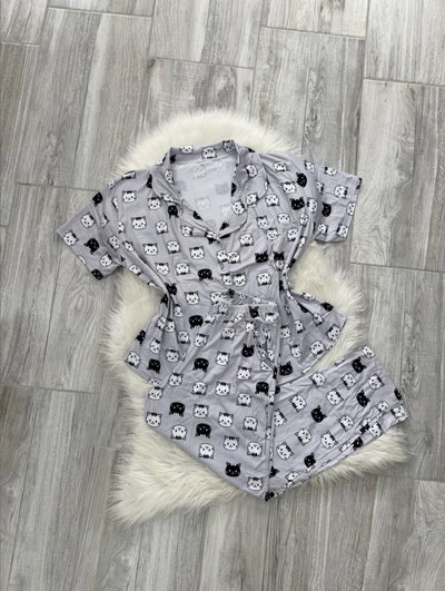 Pijama camisero gatitos 