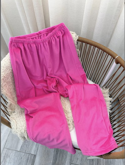 Pantalón plush fucsia