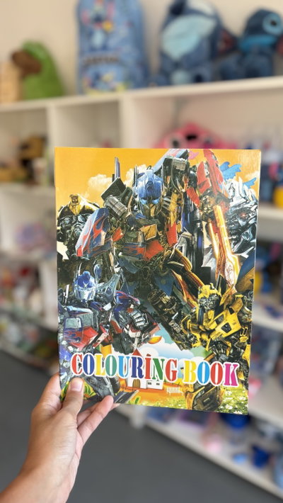 Librito para pintar transformer stickers