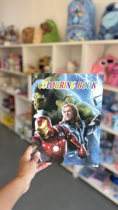 Librito para pintar avengers stickers 