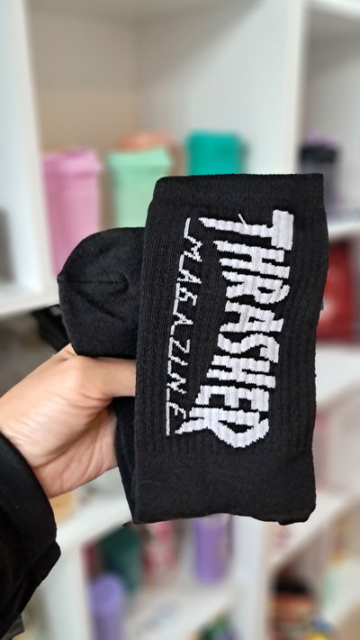 Medias 3/4 Thrasher negras