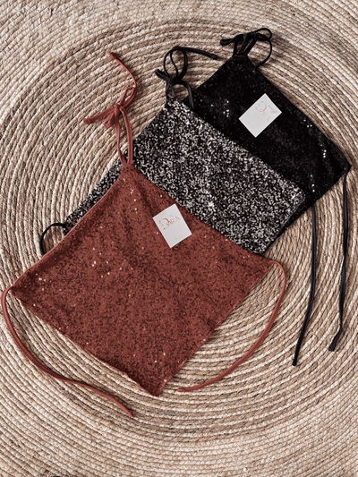 Top pañuelo de lentejuelas 