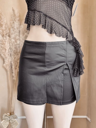 Skort ecocuero elastizado