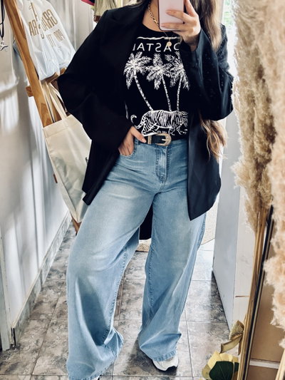 Jean Wide Leg Paris Elastizado