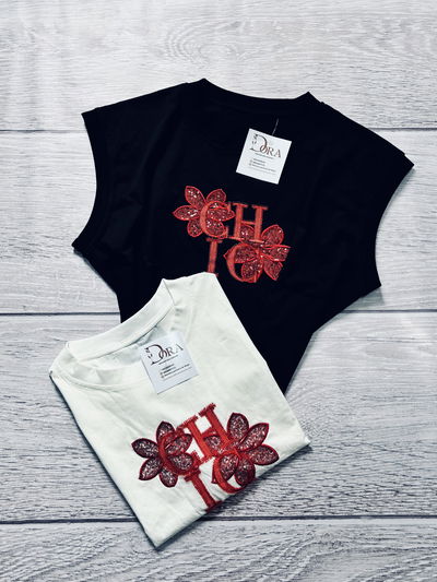 Remera bordada importada 