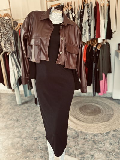 Vestido midi de morley elastizado 