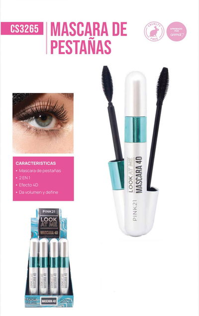 Mascara de pestaña 4D - Pink 21 MEDIA CAJA/CAJA ENTERA
