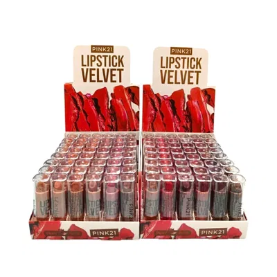 Labial Lipstick Velvet - Pink 21 MEDIA CAJA/CAJA ENTERA