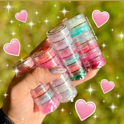 Kit x6 glitter en gel Pink 21 ideal para niñas o fiestas- 3 o 6 kits