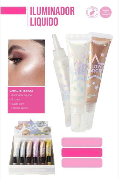 Iluminador liquido Glow Drop - Pink 21 MEDIA CAJA/CAJA ENTERA