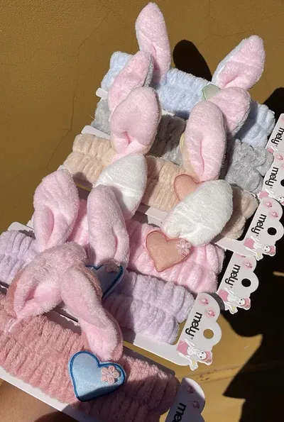 Vincha conejito con corazon - Mely 1 o 3 UNIDADES