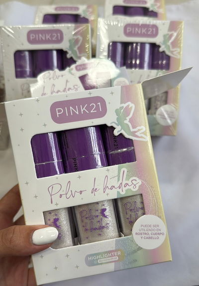 Polvo de hadas Ultra Shine - Pink 21 (CAJA ENTERA 12 UNIDADES)