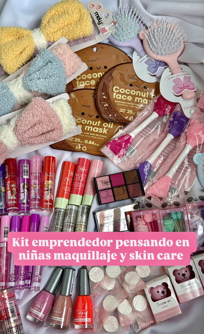 Kit emprendedor pensado en niñas maquillaje y skin care