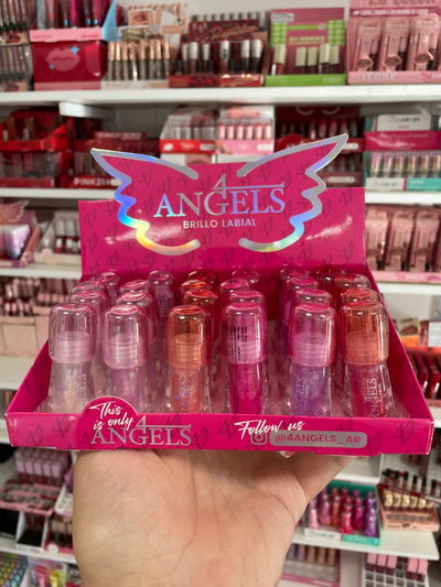 Brillo labial con Glitter - 4Angels (MEDIA CAJA/CAJA ENTERA)