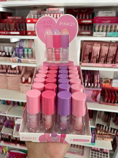 Lip Oil Juicy aplicador gordito - Pink 21 (MEDIA CAJA/CAJA ENTERA)
