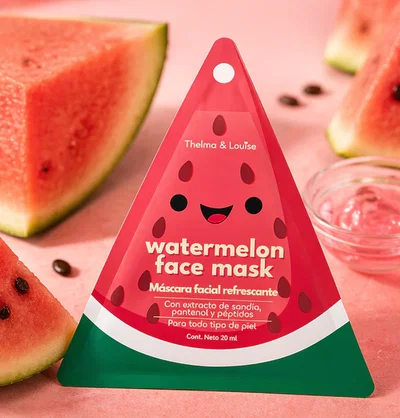 Mascarilla De Tela Refrescante De Sandia 20ml - THELMA & LOUISE (1 o 3 UNIDADES)