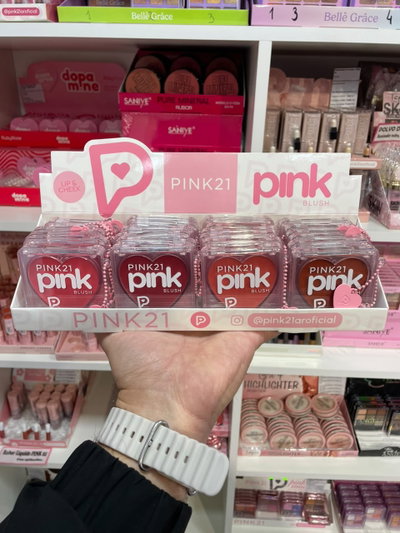 Rubor en crema con llavero - Pink 21 (MEDIA CAJA/CAJA ENTERA)