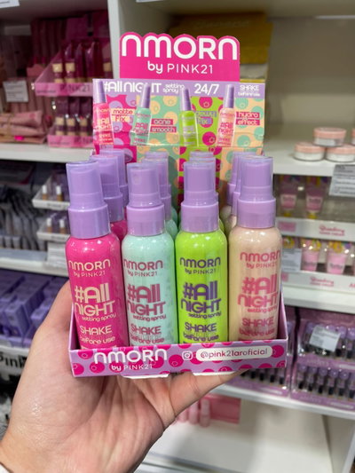 Fijador de maquillaje - Pink 21 (CAJA ENTERA 12 UNIDADES)