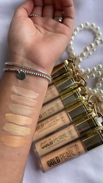Corrector liquido Gold Pearl con llavero - Pink 21 (3 o 6 UNIDADES)