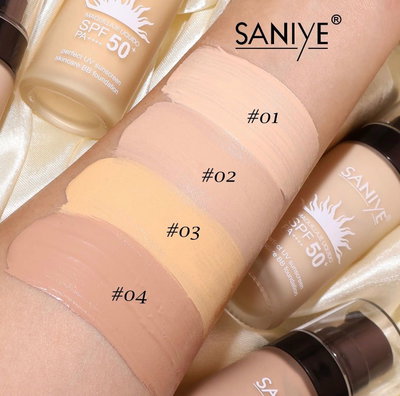 Base liquida con protector solar SPF 50 - Saniye (3 o 6 UNIDADES)