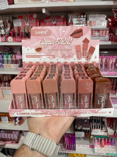 Labial Líquido Matte Super Velvet - Saniye (MEDIA CAJA/CAJA ENTERA)
