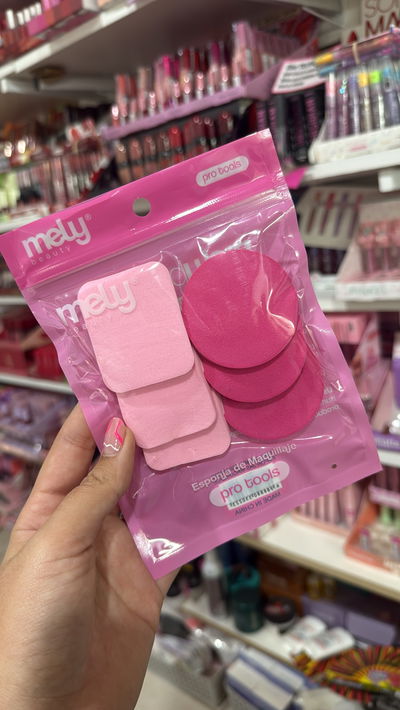 Set x6 esponjas de maquillaje Mely 