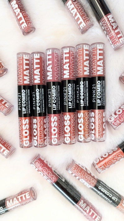 Labial liquido + Brillo labial Pink21 - 3 o 6 Unidades