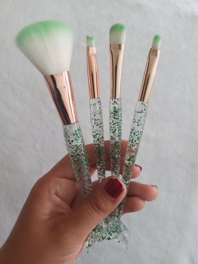 Set x4 brochas sirena con glitter