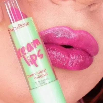 BALM LABIAL DREAM LIPS "MÁGICO" RUBY ROSE - 3 Unidades