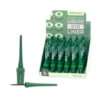 DELINEADOR LIQUIDO NEGRO WATERPROOF BELLE GRACE - MEDIA CAJA/CAJA ENTERA