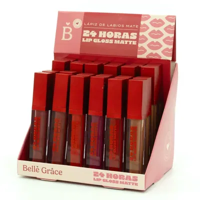 LABIAL MATTE CREMOSO BERRIES Belle Grace - MEDIA CAJA/CAJA ENTERA