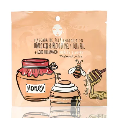  MASCARA FACIAL DE TELA MIEL Y JALEA REAL - THELMA & LOUISE