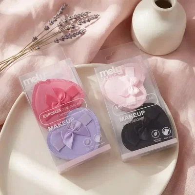 Set x2 esponjitas para maquillaje forma corazon - Mely (3 o 6 UNIDADES)