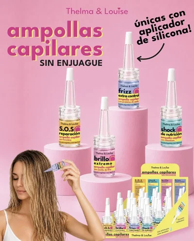 Ampollas capilares sin enjuague de Thelma & Louise (CAJA ENTERA 16 UNIDADES)