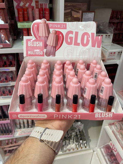 Rubor con esponja Glow - Pink 21 (MEDIA CAJA/CAJA ENTERA)
