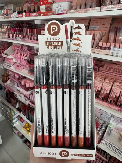 Delineador de labios con brocha - Pink 21 (MEDIA CAJA/CAJA ENTERA)