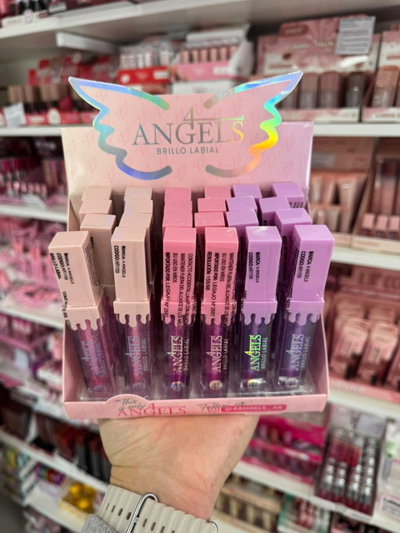 Brillo labial con Glitter Cream - 4Angels (MEDIA CAJA/CAJA ENTERA)