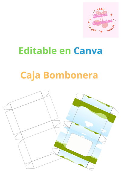 Molde caja bombonera 
