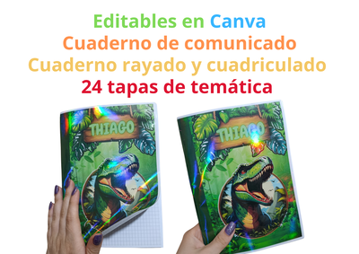 Cuaderno comunicado rayado y cuadriculado 