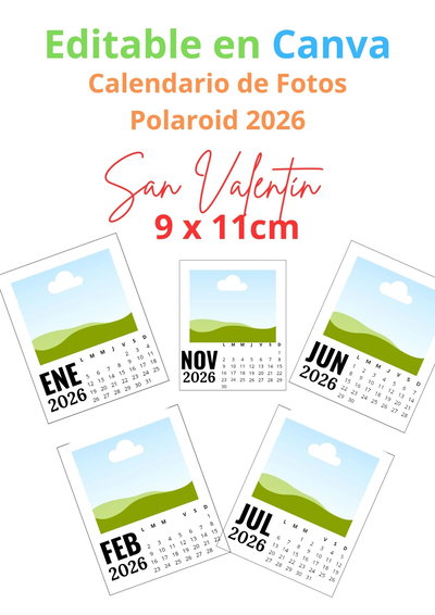 Fotos Polaroid calendario San Valentín 