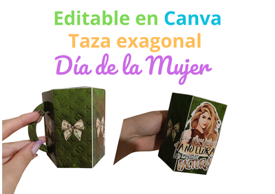 Taza día de la mujer exagonal 