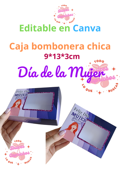 Caja bombonera día de la mujer