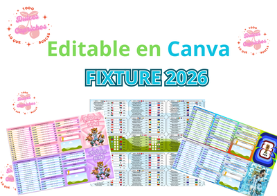 FIXTURE 2026 Editable en canva 