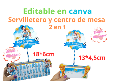 Servilletero 2 en 1 centro de mesa 