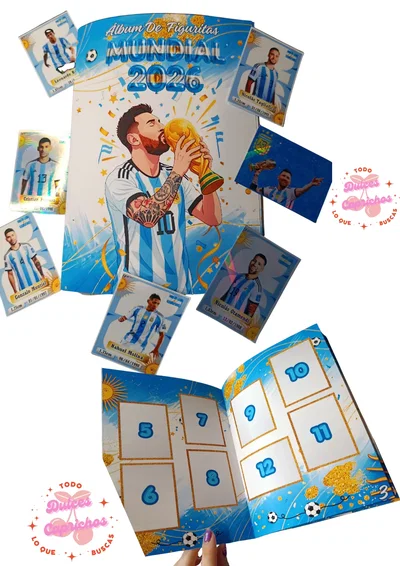 Álbum de figuritas+ Libro p/colorear selección Argentina