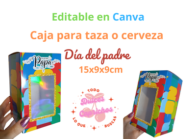 Caja para tazas cerveza día del padre