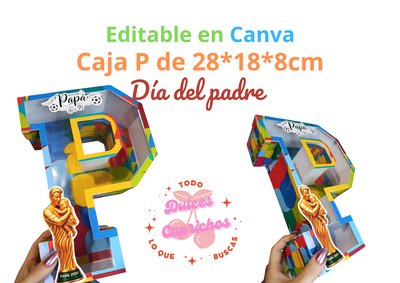 Caja en forma de P día del padre