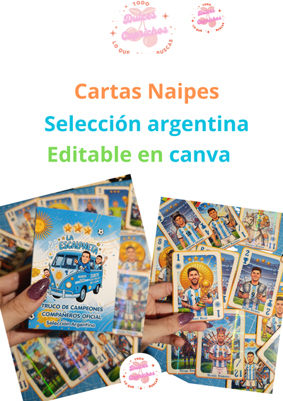 Cartas naipes selección argentina 