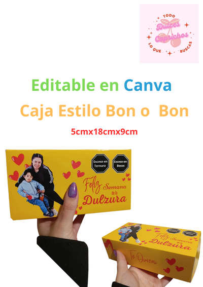 Caja estilo bon o bon semana de la dulzura