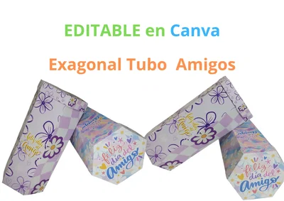Tubo hexagonal Amigos 